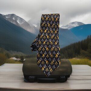 The Disney Store - Tigger - Fleur De Lis Design Men's 100% Silk Neck Tie 3.75x62